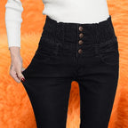 Denim Pants Autumn Winter Jeans For Women High Waist Skinny Warm Thick Jeans Womens High Elastic Plus Size Stretch Jeans Velvet - Matrix-studios.com