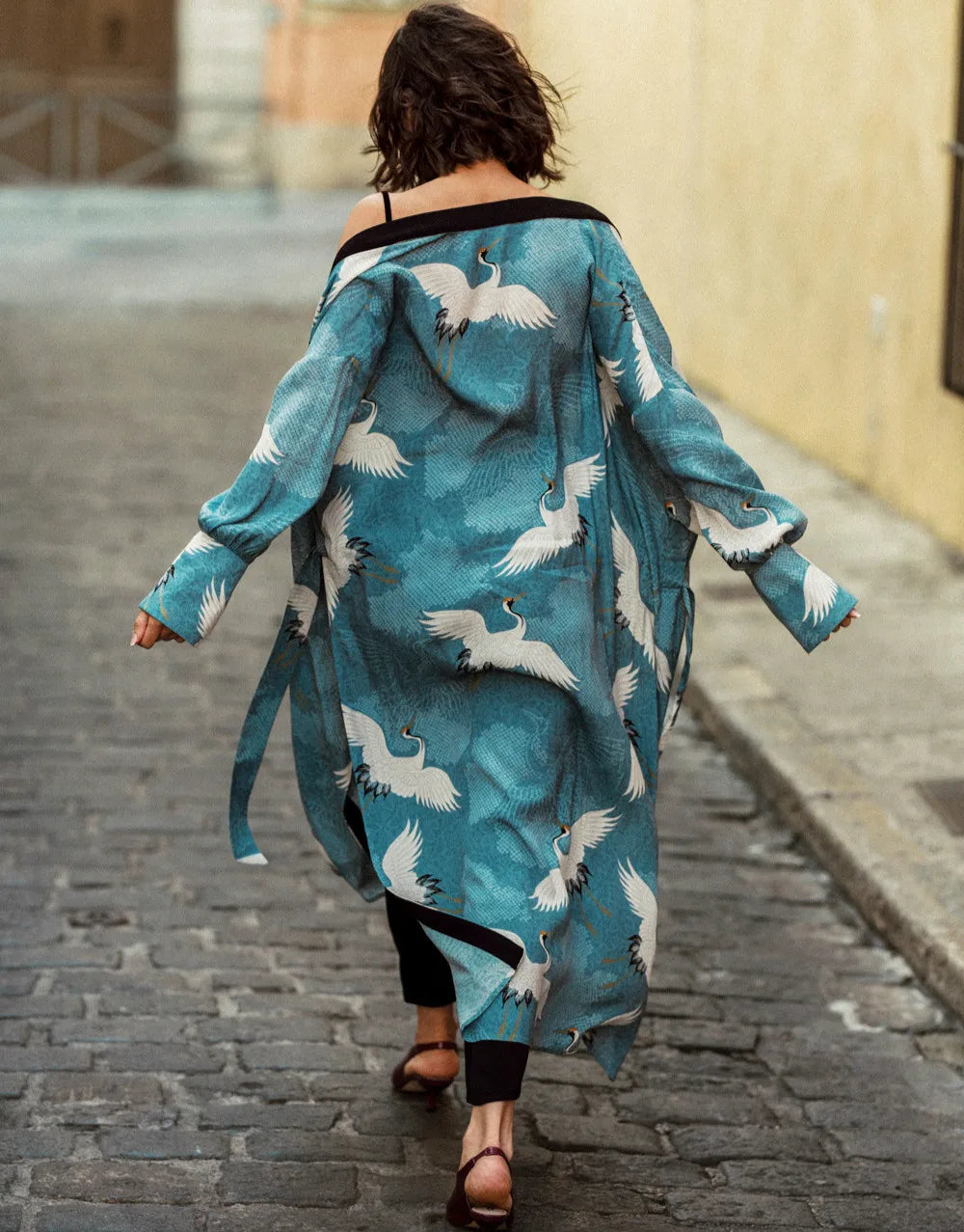 TEELYNN Chiffon Floral Print Kimono Robe Long Sleeve beach boho Cover up women Blouse Vintage summer Cardigan Tops Blusas shirts - Matrix Studios