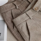 Woolen Pants Women's Harem Pencil Pants 2026 Autumn Winter High Waisted Casual Suit Pants Office Lady Women Trousers - Matrix-studios.com