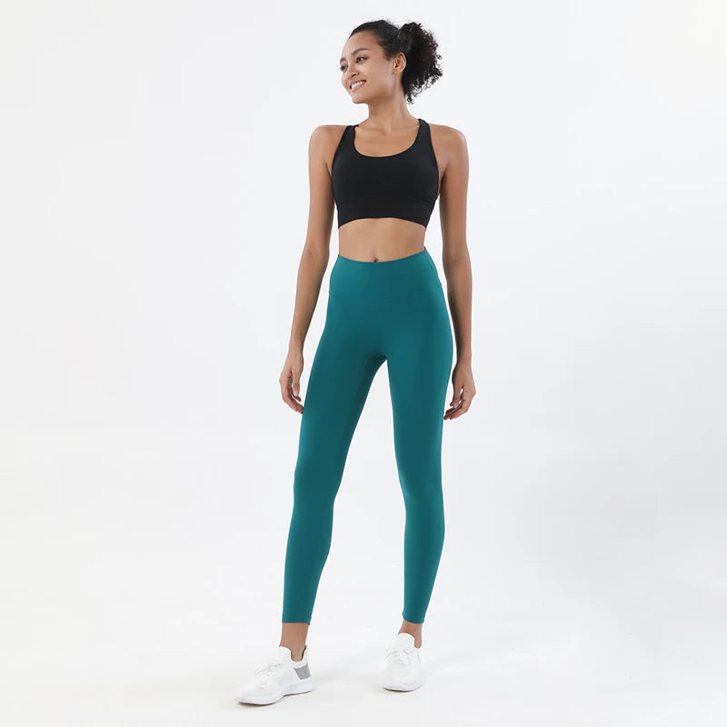 SOISOU Nylon Yoga Set Women's Tracksuit Gym Fitness Set Woman 2 Pieces Leggings Sports Bra Breathable Sportwear Woman Clothes - Matrix-studios.com