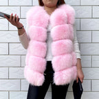 Women's High Quality Real Fox Fur Vest 100% Natural Real Fur 2019 Fashion Fur Coat Jacket Vest Genuine Leather Coat - Matrix Studios