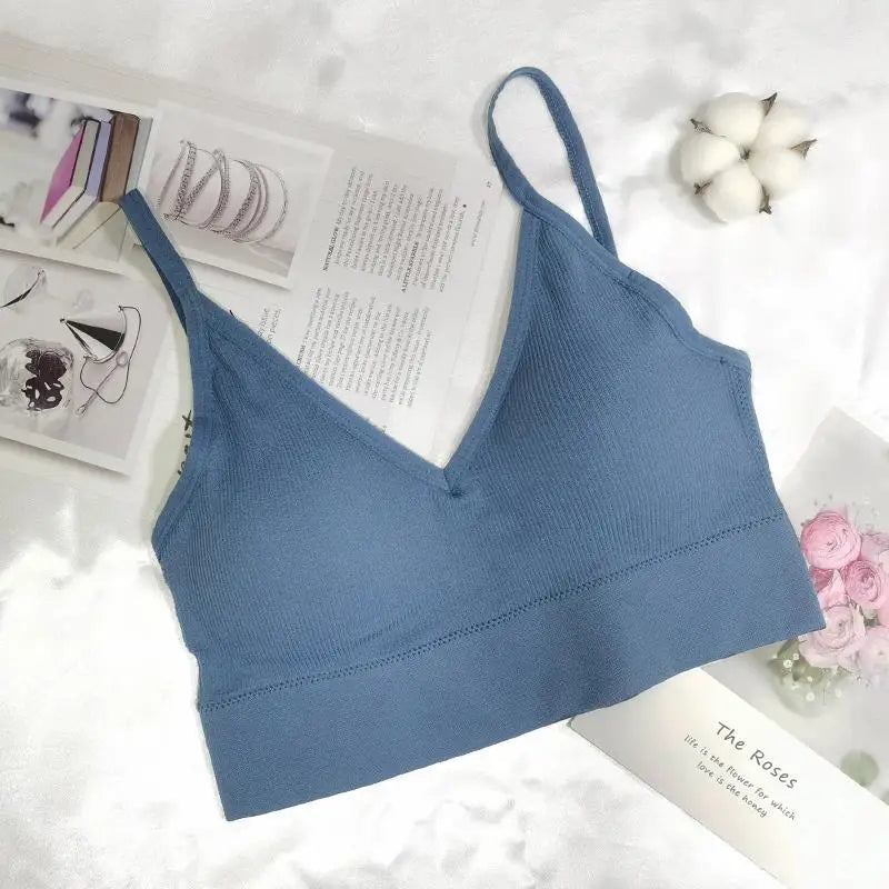 Women's Crop Top Ribbed Tube Top U-Back Comfort Bra Streetwear Camis Sexy Lingerie Seamless Underwear Sports Tank Bralette M-XL - Matrix Studios