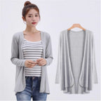 2024 Summer Autumn Korean Women Modal Cardigan Ladies Shawl Female Cotton Sweater Cardigans Long Sleeve Women Casual Thin Coats - Matrix Studios