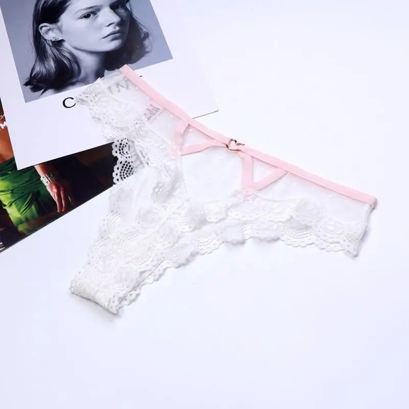 2026 Sexy Lace Panties Women Heart Low-Waist Underpant Hollow Out Thong Female Seamless Underwear  Interest Lingerie - Matrix Studios