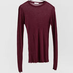 High Quality Plain T Shirt Women  Elastic Basic T-shirts Female Casual Tops Long Sleeve Sexy Thin T-shirt see through - Matrix-studios.com