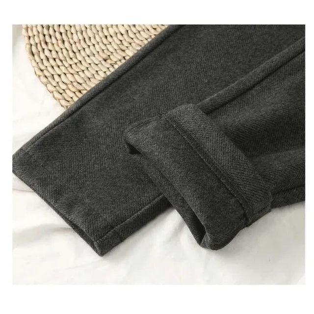 Woolen Pants Women's Harem Pencil Pants 2026 Autumn Winter High Waisted Casual Suit Pants Office Lady Women Trousers - Matrix-studios.com