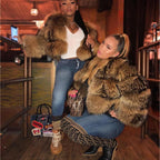 MAOMAOKONG Super Hot Winter Women Luxury Thick Real Raccoon Fur Coat Natural Fox Fur Jacket Plus Size Furry Jackets Female Vest - Matrix Studios