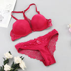New Fashion Bralette Sexy Lingerie Seamless Push Up Bra Sets Front Closure Candy Color Underwear Women Small Size Brassiere - Matrix-studios.com