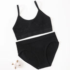 Women Seamless Bra Briefs Set Push Up Bra Top Sexy Lingerie Female U Back Crop Top Brassiere Underwear Set - Matrix-studios.com