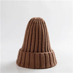 New Candy Colors Winter Women Knitted Hat Warm Soft Trendy Kpop Style Wool Beanie Elegant All-match Cap
