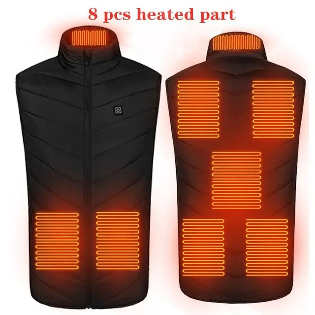 New 17 Heated Vest Jacket Fashion Men Women Coat Clothes Intelligent  Electric Heating Thermal Warm Clothes Winter Heated Hunt - Matrix Studios