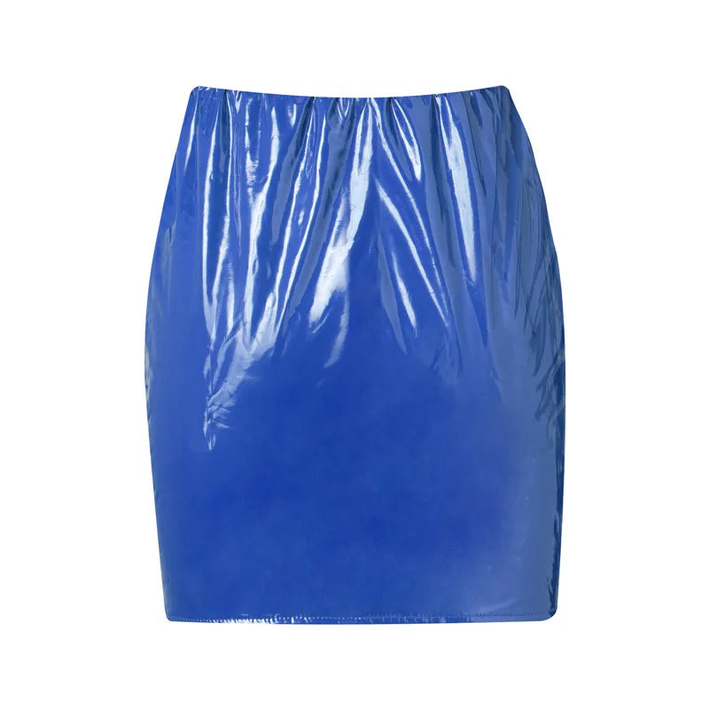 High Waist Sheath Skirts Women Solid Pu Leather Package Hip Skirt Female Bodycon Solid Black Short Sexy Pencil Mini Skirt Ladies - Matrix Studios