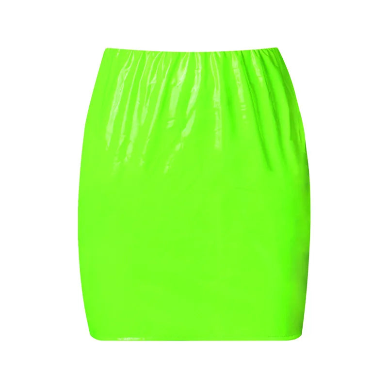 High Waist Sheath Skirts Women Solid Pu Leather Package Hip Skirt Female Bodycon Solid Black Short Sexy Pencil Mini Skirt Ladies - Matrix Studios