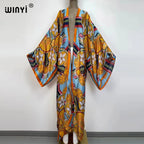 Europe WINYI new tunic bikini sweet lady pink boho Cardigan stitch Cocktail sexcy Boho Maxi Holiday Batwing Sleeve KIMONO mujer - Matrix Studios