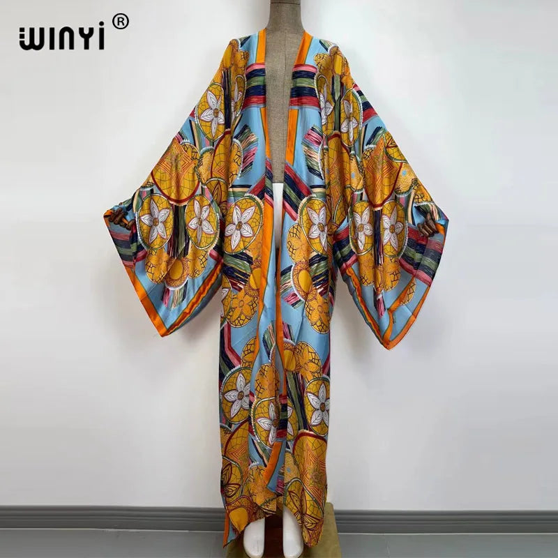 Europe WINYI new tunic bikini sweet lady pink boho Cardigan stitch Cocktail sexcy Boho Maxi Holiday Batwing Sleeve KIMONO mujer - Matrix Studios