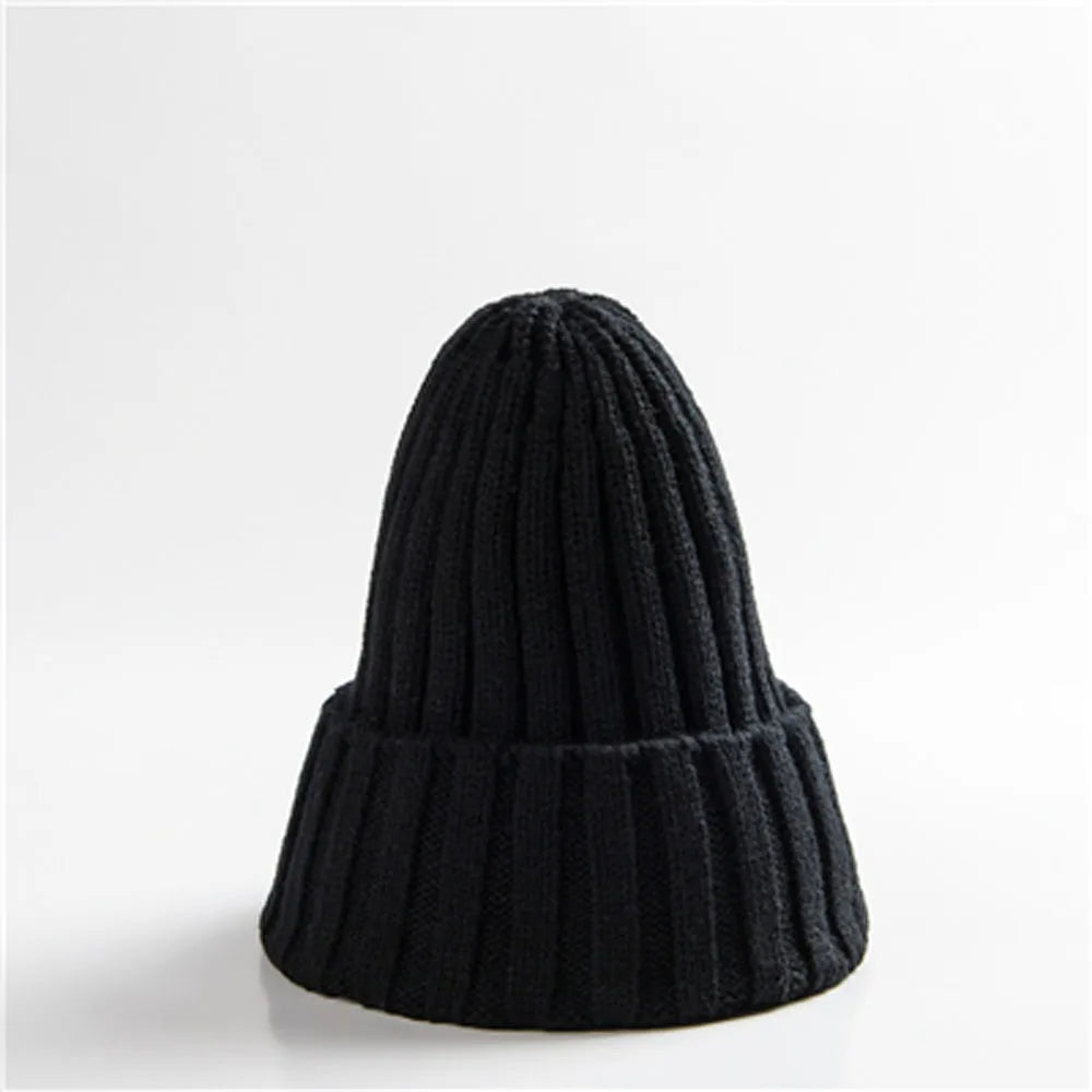 New Candy Colors Winter Women Knitted Hat Warm Soft Trendy Kpop Style Wool Beanie Elegant All-match Cap