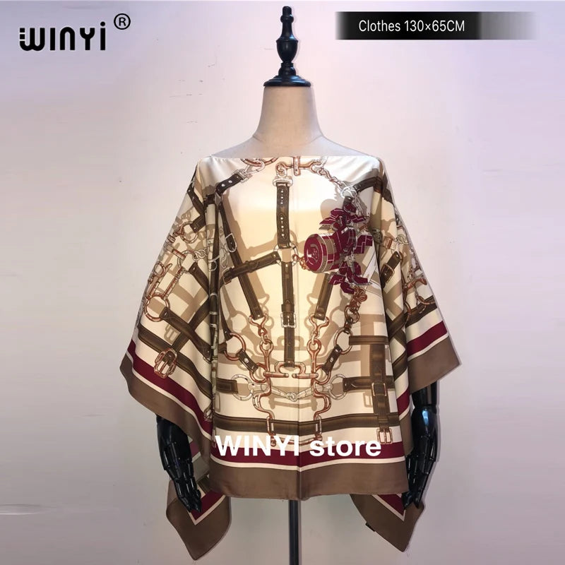 Fashion европейская одежда For Women Popular Thailand Summer Bohemian Printed Batwing Sleeve Silk kaftan Blouse For Night Party - Matrix Studios