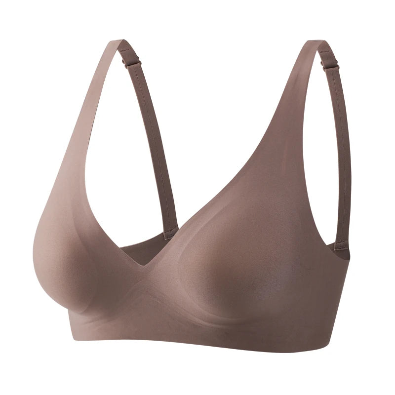 FINETOO Soft Wireless Bra Women Deep V Bras Sexy Bralette Padded Bra S-XL Female Seamless Underwear Comfortable Ladies Lingerie - Matrix Studios