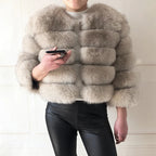 2026 New Style Real Fur Coat 100% Natural Fur Jacket Female Winter Warm Leather Fox Fur Coat High Quality Fur Vest - Matrix Studios