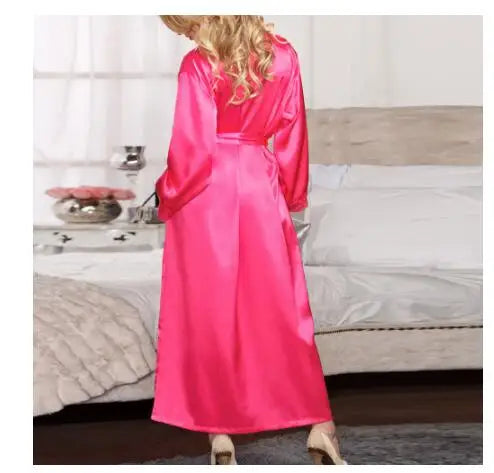Fashion Loose Soft Comfortable Night Robe Women Belt Bathrobe Women's Sleep Sexy Sleepwear Shift 2017 Select 3 Color - Matrix-studios.com