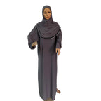 H118 Free size muslim dress with attached hijab pray khimar kaftan  burqa abaya robe hijab middle east clothing - Matrix-studios.com