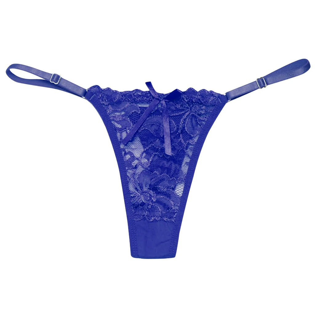 Ladies Lace Sexy Panties Embroidered Bandage Underwear Women Transparent Breathable Thongs Bowknot Sexy Lingerie трусы женские - Matrix Studios