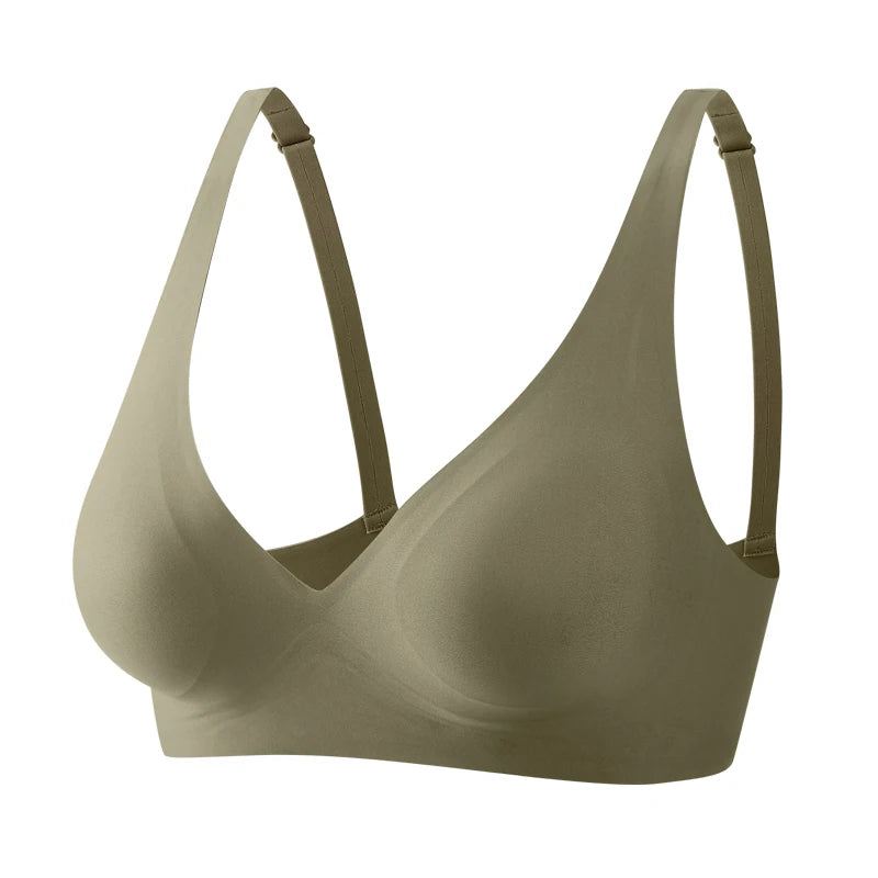 FINETOO Soft Wireless Bra Women Deep V Bras Sexy Bralette Padded Bra S-XL Female Seamless Underwear Comfortable Ladies Lingerie - Matrix Studios