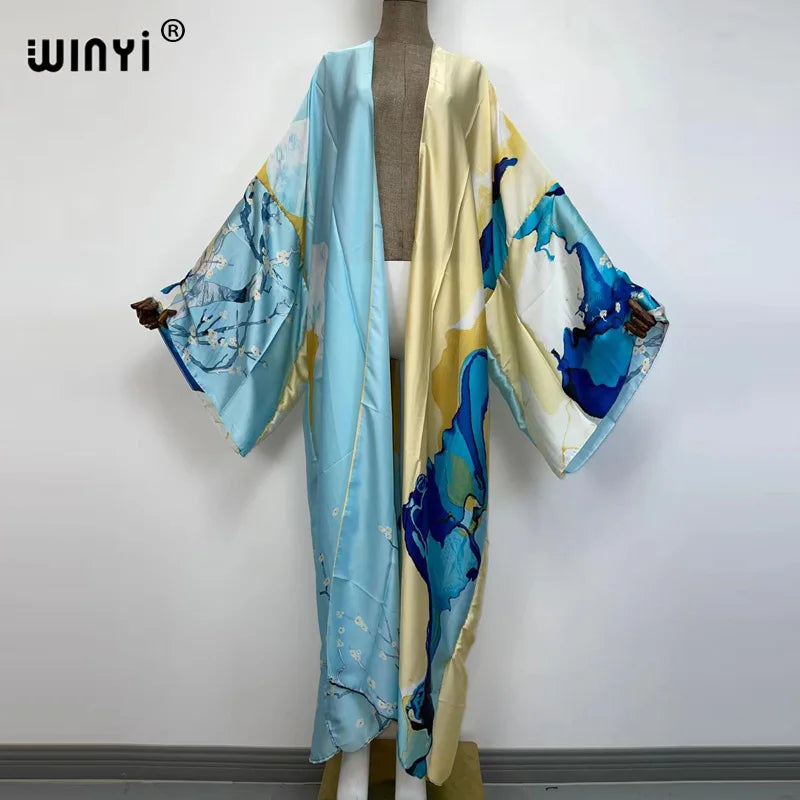 Europe WINYI bikini sweet lady pink boho Cardigan stitch Cocktail sexy Boho Maxi Holiday Batwing Sleeve KIMONO mujer - Matrix Studios