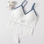 Women Seamless Bra And Panties Set High Rise Thongs Non-wire Sports Bra Comfy Brassiere Female Underwear Sexy Lingerie Set - Matrix-studios.com