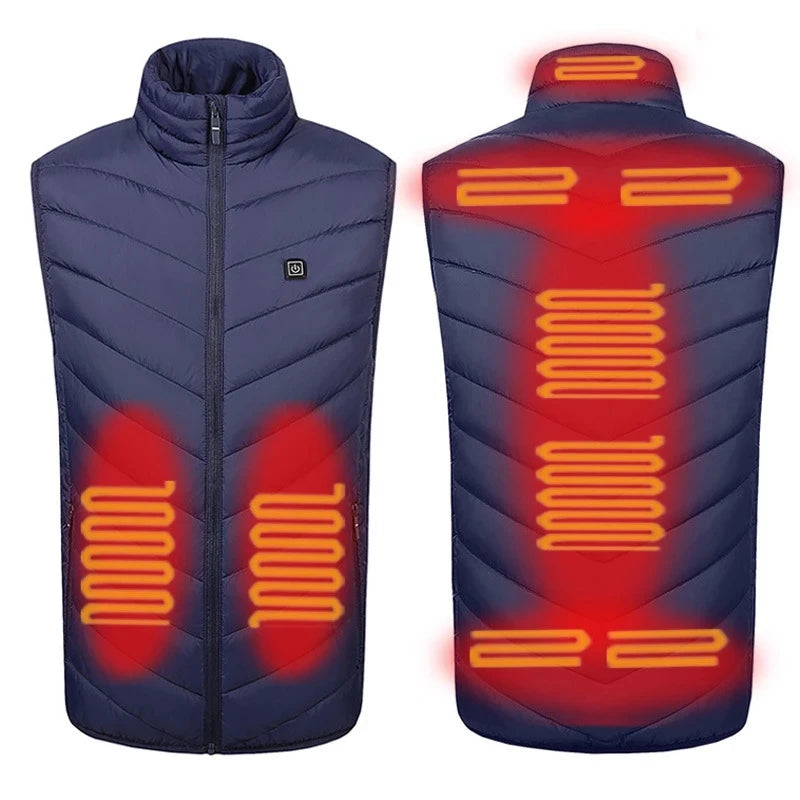 New 17 Heated Vest Jacket Fashion Men Women Coat Clothes Intelligent  Electric Heating Thermal Warm Clothes Winter Heated Hunt - Matrix Studios