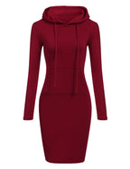 Ladies Dress Autumn Women Hooded Dresses Hoodies Women Sweatshirts Women Hoodies Dress Tops Ladies Clothing - Matrix-studios.com