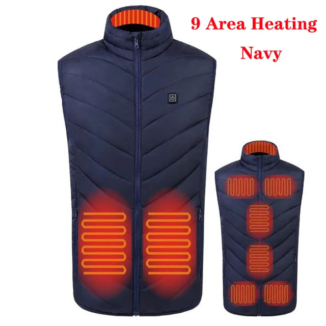 New 17 Heated Vest Jacket Fashion Men Women Coat Clothes Intelligent  Electric Heating Thermal Warm Clothes Winter Heated Hunt - Matrix Studios