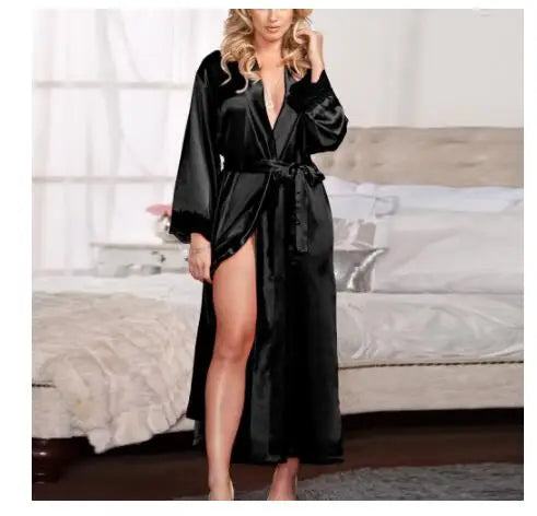 Fashion Loose Soft Comfortable Night Robe Women Belt Bathrobe Women's Sleep Sexy Sleepwear Shift 2017 Select 3 Color - Matrix-studios.com
