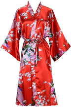 Silk Satin Wedding Bride Bridesmaid Robe Floral Bathrobe Short Kimono Robe Night Robe Bath Robe Fashion Dressing Gown For Women - Matrix-studios.com