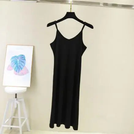 Spring Summer 2026 Woman Tank Dress Casual Modal Sexy Camisole Elastic Female Home Beach Dresses O-Neck Camis Sexy Dress - Matrix-studios.com