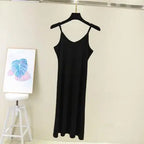 Spring Summer 2026 Woman Tank Dress Casual Modal Sexy Camisole Elastic Female Home Beach Dresses O-Neck Camis Sexy Dress - Matrix-studios.com
