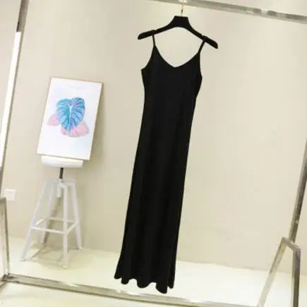 Spring Summer 2026 Woman Tank Dress Casual Modal Sexy Camisole Elastic Female Home Beach Dresses O-Neck Camis Sexy Dress - Matrix-studios.com