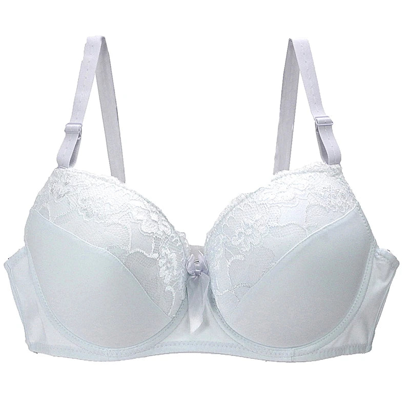 BCDE Cup Bras Sexy Lace Massage Ladies Push Up Brassiere Floral Female Lingerie Underwire Women Underwear - Matrix Studios