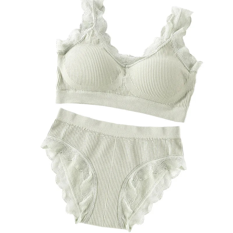 Sexy Women Bra Panties Set Push Up Sports Bra Set Letter Strap Seamless Active Bra Women Lingerie Set Fitness Top Underwear - Matrix-studios.com