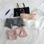 Women's Cotton Bra Female Tube Top Bra Women's Suspender Underwear Beautiful Tank Top Seamless Comfort Bra Sport Bra Lace Tops - Matrix Studios