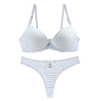 Nouvelle Seamless BCDE Cup Women Underwear Intimates Lace Thongs Lingerie Set Sexy Blue Pink Purple White Bra Panty - Matrix-studios.com