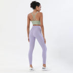 SOISOU Nylon Yoga Set Women's Tracksuit Gym Fitness Set Woman 2 Pieces Leggings Sports Bra Breathable Sportwear Woman Clothes - Matrix-studios.com