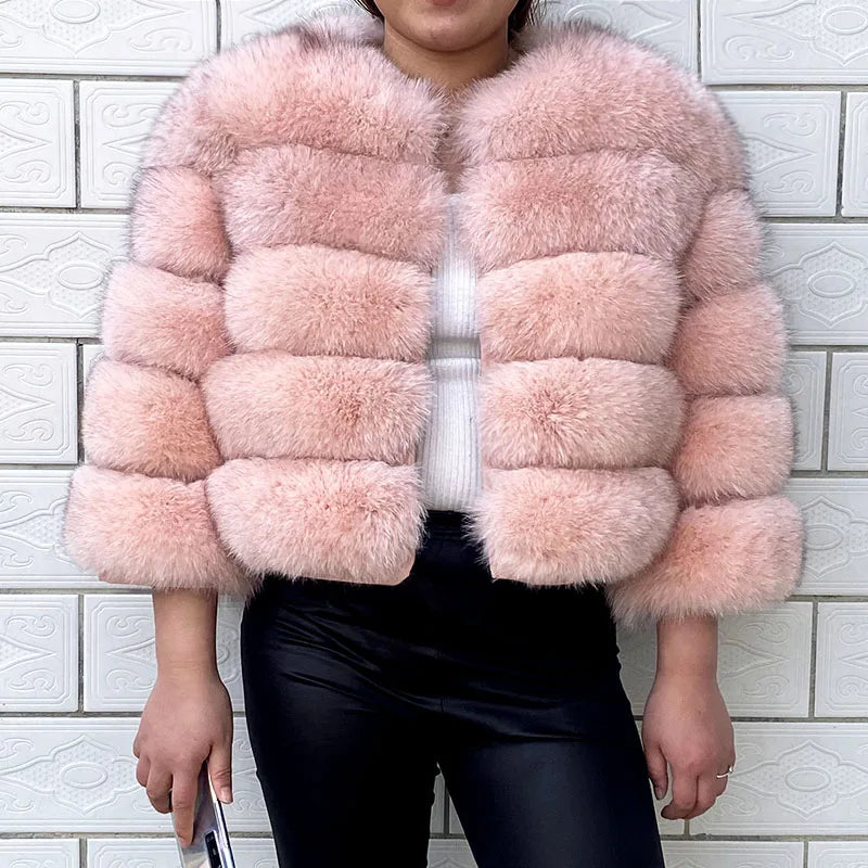 2026 New Style Real Fur Coat 100% Natural Fur Jacket Female Winter Warm Leather Fox Fur Coat High Quality Fur Vest - Matrix Studios