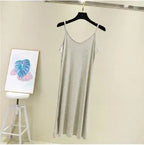 Spring Summer 2026 Woman Tank Dress Casual Modal Sexy Camisole Elastic Female Home Beach Dresses O-Neck Camis Sexy Dress - Matrix-studios.com