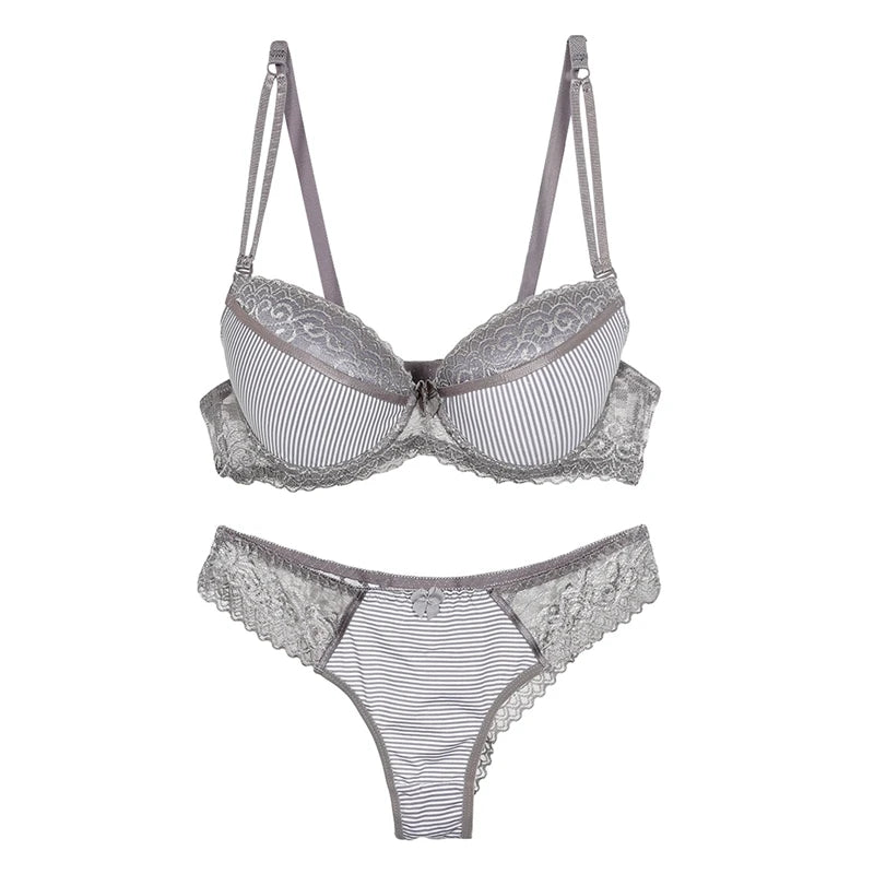 DaiNaFang Push Up Women Bras Set For Big Boops Sexy Lace Underwear Panties BCDE Cup Ladies Plus Size French Female Lingerie - Matrix-studios.com