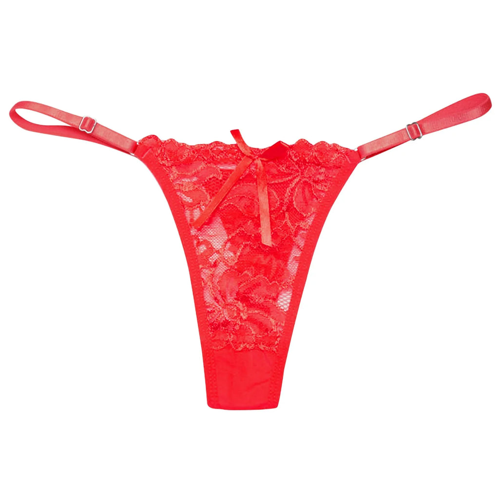 Ladies Lace Sexy Panties Embroidered Bandage Underwear Women Transparent Breathable Thongs Bowknot Sexy Lingerie трусы женские - Matrix Studios
