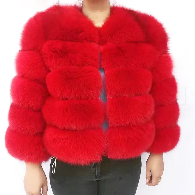 2026 New Style Real Fur Coat 100% Natural Fur Jacket Female Winter Warm Leather Fox Fur Coat High Quality Fur Vest - Matrix Studios