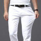 Men White Jeans Fashion Casual Classic Style Slim Fit Soft Trousers Male Brand Advanced Stretch Pants - Matrix Studios