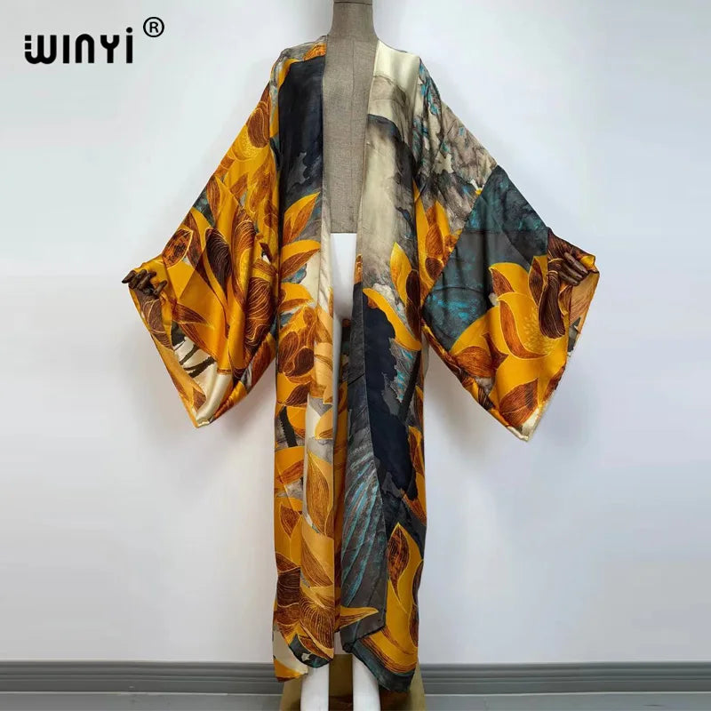 Europe WINYI new tunic bikini sweet lady pink boho Cardigan stitch Cocktail sexcy Boho Maxi Holiday Batwing Sleeve KIMONO mujer - Matrix Studios