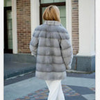 Oversized Mink Fur Coat for Women, Natural Fur Coat, Thick Long Leather Jacket for Ladies, Detachable, Winter, New, 2023 - Matrix Studios